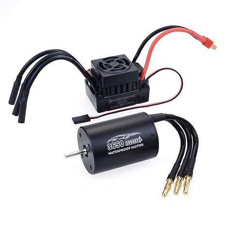 RC Brushless Motor ESC Combo,3650 3900KV Brushless Motor & 60A ESC Set