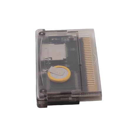 Gugxiom Game Flash Cartridge for GBA SP L, Universal SD Card Reader Burn Card for GameBoy Advance, Supports 2GB FAT Format Memory, Real Time Save Function with Reader (Black Transparent)