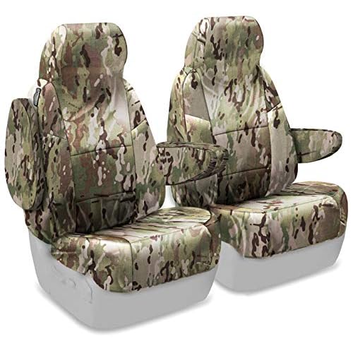 Coverking Front 5050 Bucket Custom Fit Seat Cover for Select Ford Fusion Models - CorduraBallistic Multi-Cam Camo Classic