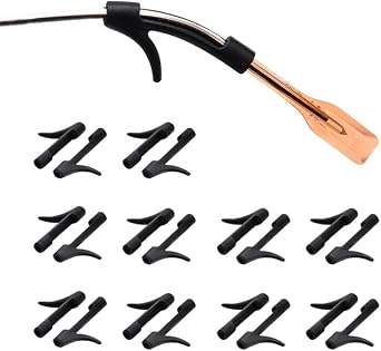 lvvfit Eyeglass Ear Grip Small Anti-Slip Elastic Holder Retainers, Silicone Ear Hook, Eyeglass Temple Tips Sleeve Retainer