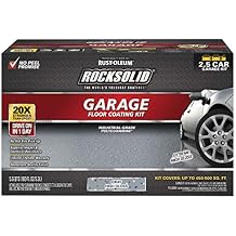 Rust-Oleum 293513 RockSolid Polycuramine Garage Floor Coating, 2.5 Car Kit, High Gloss Gray, 1 Count (Pack of 1)