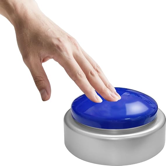 Extra Large Talking Button Clock with Time, Day & Date Announcement