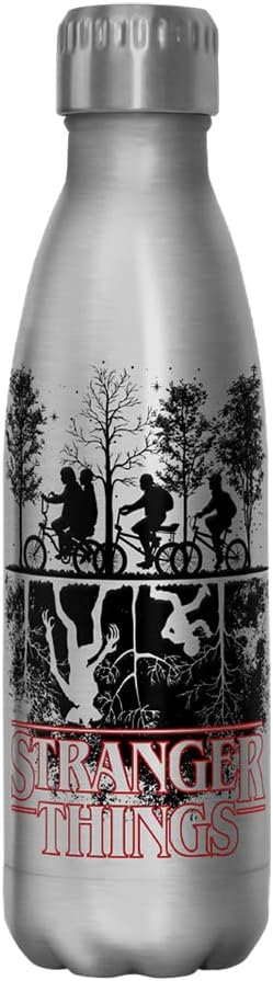 Netflix Stranger Things Upside down 17 oz Stainless Steel Bottle, Multicolor