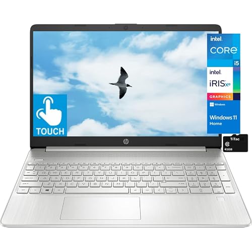 2022 HP 15.6“ HD Touchscreen Laptop Computer, 11th Gen Intel i5-1135G7 Beats i7-8500, 32GB RAM, 512GB SSD, Intel Iris Xe Graphics, Webcam, USB-C, HDMI, Wi-Fi, Win 11 Home, TiTac Card