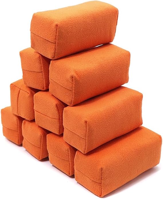 Microfiber Applicator Pad, Car Detailing Suede Sponge Applicator, 6Pcs Coating Sponge Pads for Cars, Ceramic Spray Coating, Applying Wax, Sealants & Other Conditioners-(6pcs)