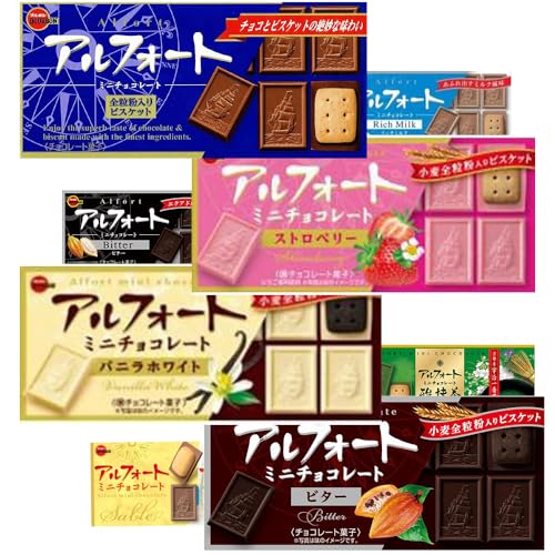 Alfort Mini 1.9oz 6Types Japanese Cookies With Cho-co-late Bourbon Ninjapo