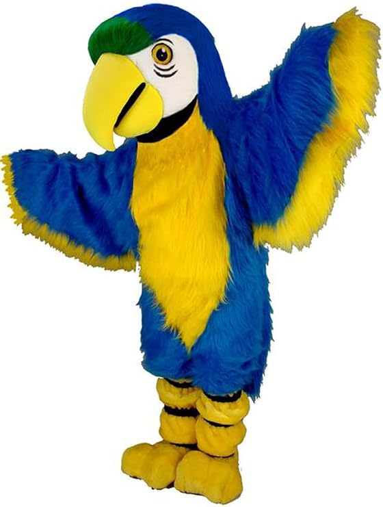 FurryMascotTM Blue Macaw Bird Mascot Costume Adult Size Mascotte Mascota Carnival Party Cosplay Costume Suit