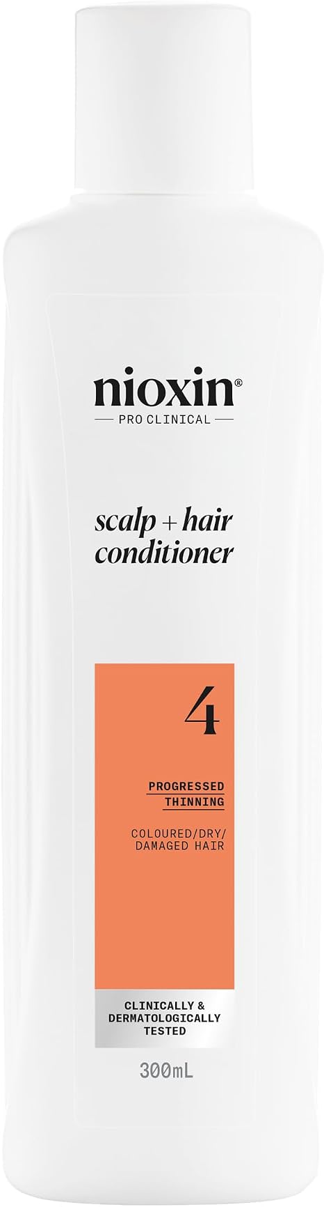 Nioxin System 4 - Hair Thickening System For Damaged Hair with Progressed Thinning - Biotin & Niacinamide - Shampoo, Conditioner, Serum
