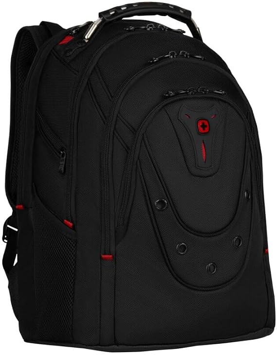 Wenger Ibex Deluxe Laptop Backpack, Fits 14″ to 16″ Laptop, up to 10″ Tablet, 26 l, Unisex, Ideal for Business Uni School Travel, Black