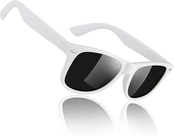 Sunier Polarized Sunglasses Men Women, Black Retro Square 100% UV400 Shades | Lightweight Unisex Matte Frame, 80s Vintage Sun Glasses,Multiple Colors Available,Ideal for Driving,Fishing,Golf,Hiking