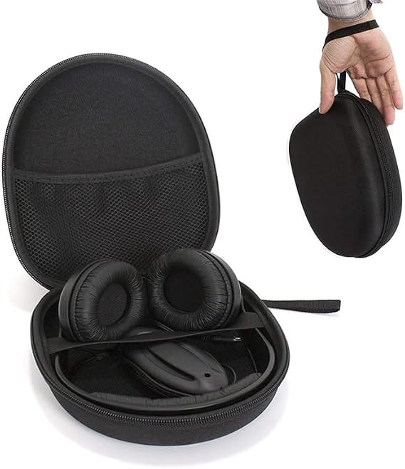 Black Headphone Storage Bag Universal Headset Hard Carrying Box Earphone Case