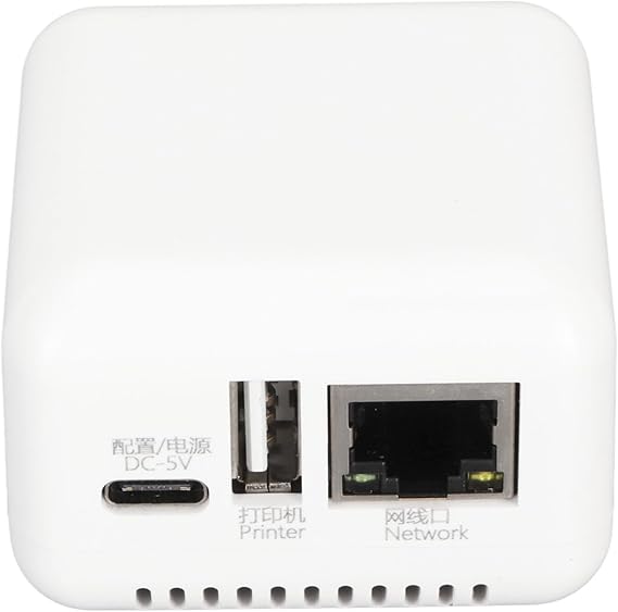 Kabelloser Druckserver 100–240 V 5 V Kompakt Mehrere Schnittstellen Plug-and-Play-USB-Druckserver für PC für XP (EU-Stecker)