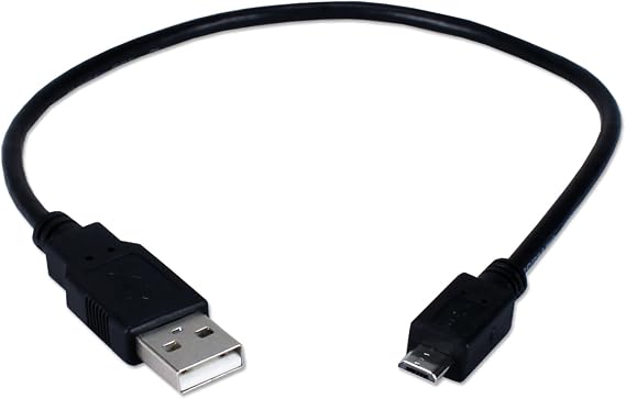 QVS USB Cable - 1 Ft - Black (CC2218C-01)