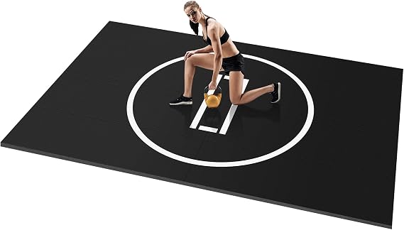 Wrestling Mats for Home, 10x10 Wrestling Mat Clearance Jiu Jitsu Bjj Mats for Home Gym, 1.2'' Thick Practice Wrestling Mats, for Grappling Martial Art Boxing Judo