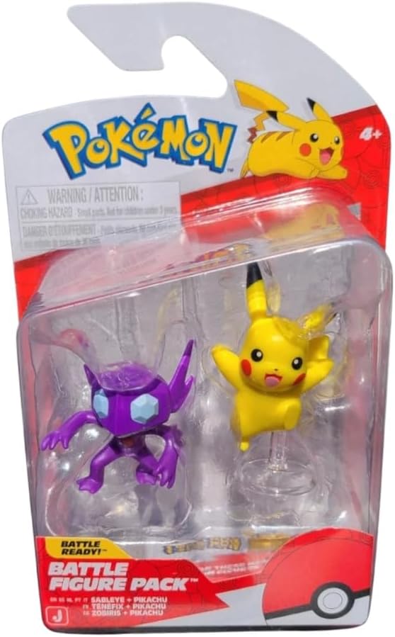 Pokémon Battle Figure 2 Pack - Sableye, Pikachu - Official Pokemon Figures for Children 4+