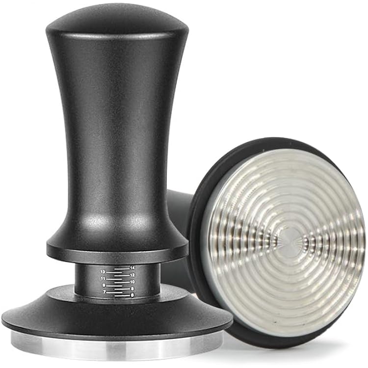 51mm Calibrated Spring-Loaded Espresso Tamper 30lb Palm Tamper with Flat Stainless Steel Base Precision Portafilter Tool for Home Espresso Machines