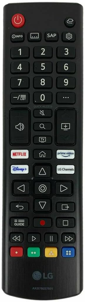 Universal Remote Control Compatible with All LG LED OLED NanoCell QNED LCD WebOS 4K 8K UHD HDTV HDR Smart TVs with Netflix Prime Video Disney+ Channels App Keys (AKB76037601)