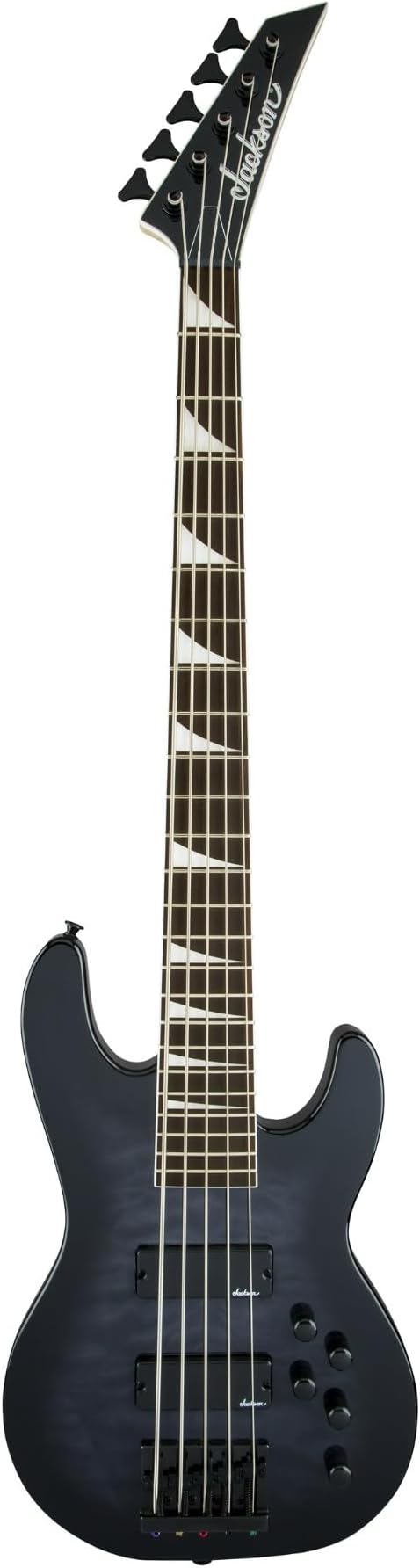 Jackson JS Series 5-String Concert Bass JS3VQ, Transparent Black Burst, Amaranth Fingerboard
