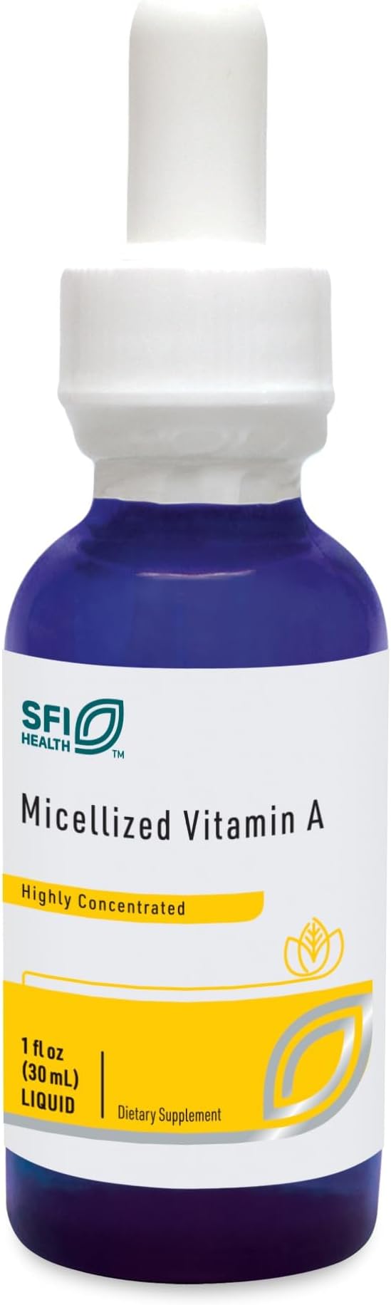 SFI Health Micellized Vitamin A Drops - Liquid Vitamin A Supplement with Beta Carotene & VIT A Palmitate - Support Vision, Immune, Bone & Cartilage Health (1 Fl Oz, 600 Servings)