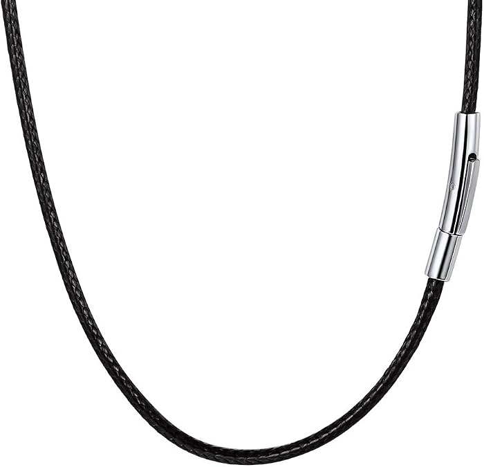 PROSTEEL Braided Leather Cord Necklace for Pendant Mens Jewelry