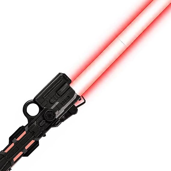 OSDUE Lightsaber for Kids, 7 Color Rechargeable Light Up Saber with FX Sound & Type-C Charging Cable, Expandable Light Swords for Star War Fighters & Warriors Children's Day New Years Gifts (Black)