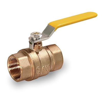 MIDLINE VALVE 822T336 Full Port Forged Brass Ball Valve with Female Threaded IPS Connections, 1-14