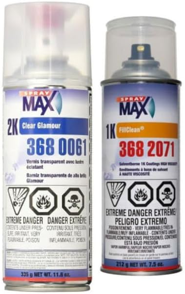 Spraymax 3682071 Ultra Premium Factory Matched Basecoat Clearcoat 2K Catalyzed Aerosol Color KIT For2000 Ford Deep Wedgewood Blue (KQ)