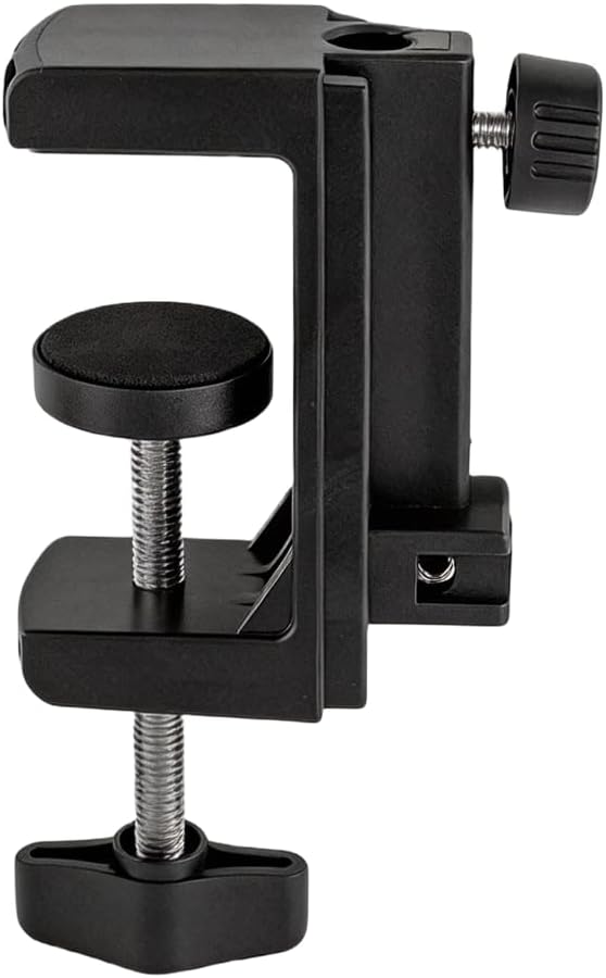 Bedhead Fixed Clip, 2-Pack ABS I-Shaped Bracket, 360° Rotating Desktop Mount for Microphone Lamp, Easy Install for Live Streaming(1pc)