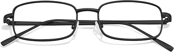 TJUTR Fashion Clear Glasses Non Prescription Fake Glasses for Women Blue Light Blocking Rectangle Metal Glasses Frame