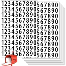 1200 PCS Number Stickers, 1" Waterproof Mailbox Number Label, Consecutive Numbers 0-9, Self-Adhesive and Residue-Free, Ideal for Mailboxes, Storage Boxes, Organizers, Cabinets and More
