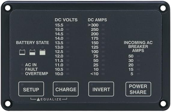 Xantrex Heart FDM-12-25 Remote Panel, Battery Status & Freedom Inverter/Charger Remote Control