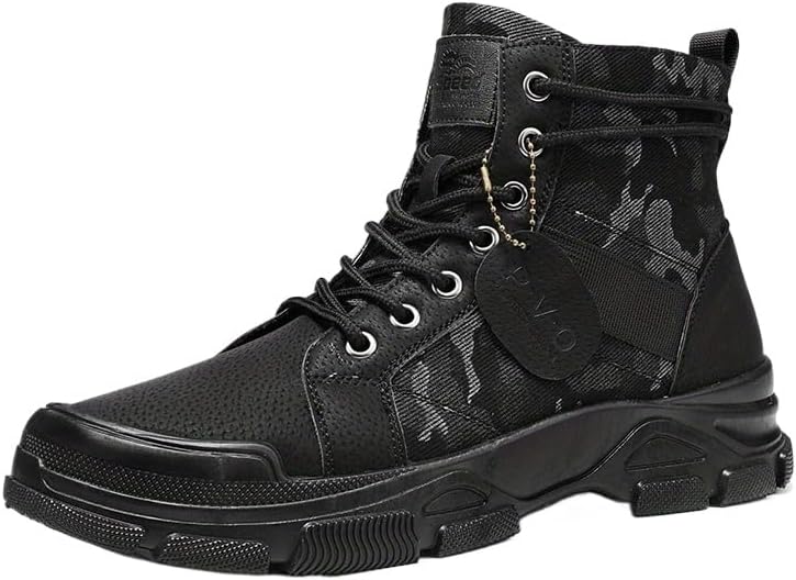 Tactical Camouflage High Top Boots for Men - Durable Outdoor Training and Hiking Shoes