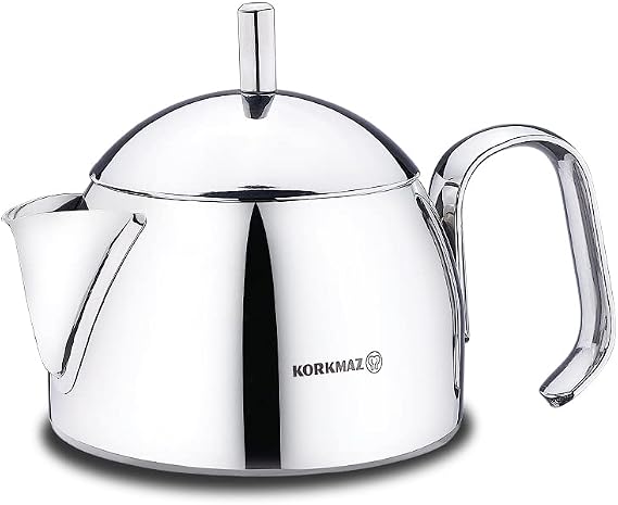 Korkmaz Pera Modern Stainless Steel Turkish Milk Pot with Metal Handle, Simple and Elegant Designed Milk Pot, Birthday, Wedding, Thanksgiving, Christmas Gift for Milk Lover