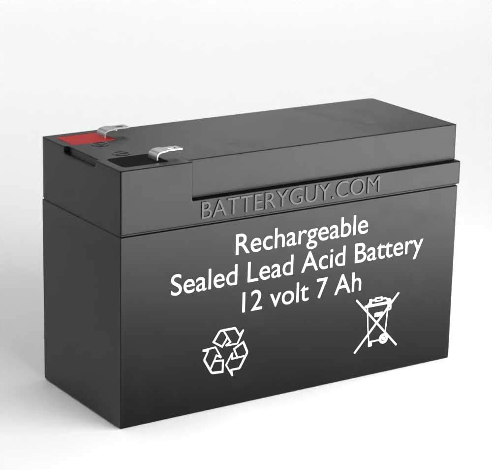 HR1234W Replacement 12V 7Ah SLA Battery Brand Equivalent Rechargeable, F1 Terminals - Qty of 1