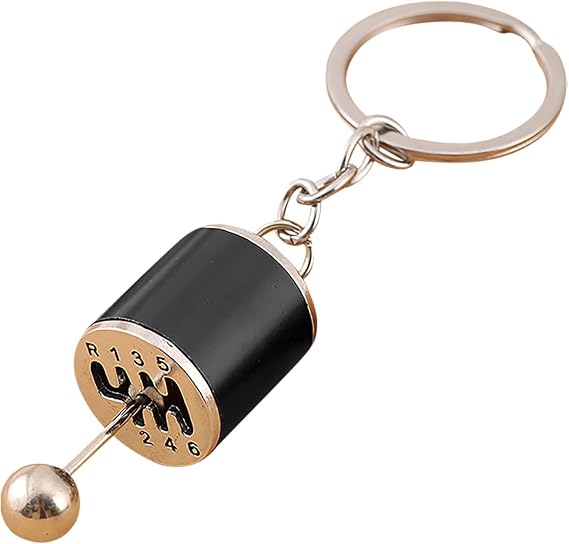 Metal Keychain Funny Polished Turbocharger Keyfob Crafts Pendant Key Chain Car Parts Key Ring For Boyfriend Chain Rings for Women (12-Black, One Size)