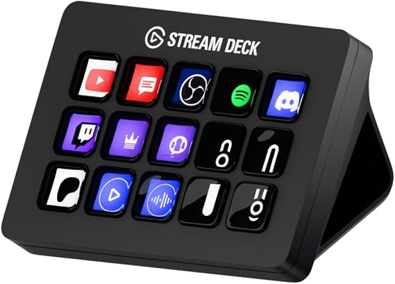 Elgato Stream Deck MK.2 Elgato Stream Deck MK.2 15-Key Layout Controller for Live Content Creation, Streamer Device Compatible with OBS/Twitch/YouTube, Works with Mac/PC | Trigger action on OBS, Twitch, YouTube and more Visual feedback, hundreds of plug-ins, works with Mac and PC