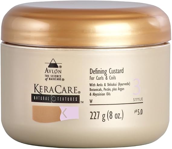 KeraCare Natural Textures Defining Custard- Enhances Curls & Coils 8 oz