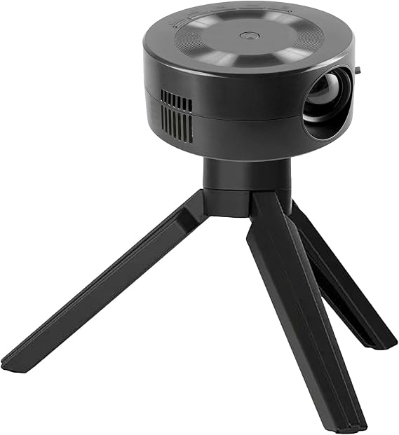 Mini Video Projector, 1080P Portable Projector with Tripod, Remote Control | Compatible with USB|Android Phone, Tech Gadgets, Outdoor Projector, Movie Smart Projector, Mini TV for Home /Camping