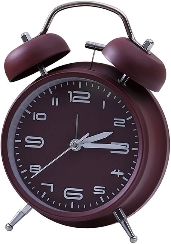 Retro Wind Up Mechnical Alarm Clock Analog Mechanical Bell Alarm Clock Alarm Clock(D)
