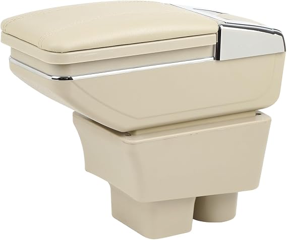 Car Center Console Armrests Storage Box Replacement for VW Jetta/Skoda Fabia II 2 Roomster (5J)2008-2009-2010-2011-2012-2013 Automotive Armrests Automotive Armrests (Beige)