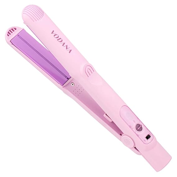 VODANA Professional Ceramic Hair Straightener 1 inch - Silky Smooth Finish & Frizz Control for All Hair Types | Floating Plates for Damage-Free Styling & High Shine, Lavender