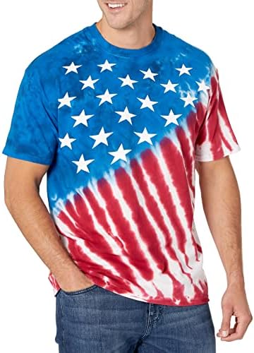 Liquid Blue Mens Plus-Size Stars and Stripes