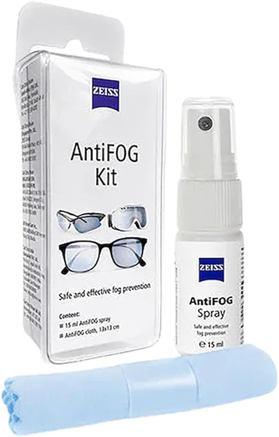 ZEISS Fog Defender System Anti-Fog Spray for Glasses 1 Spray Bottle and 1 Microfiber Cloth