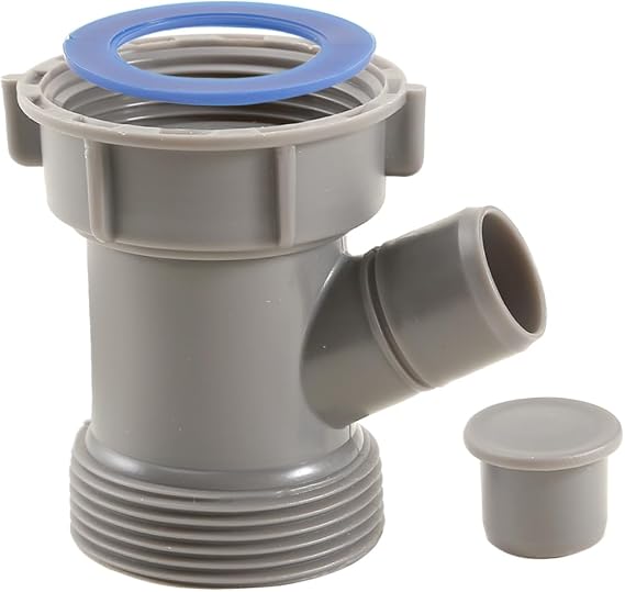 Dishwasher Kitchen Waste Pipe Hose Adapter Wye, Kitchen Sink Pipe Tee Adapter Dishwasher Tailpiece Y-Shaped Strainer Male Female Thread Fitting,with Dishwasher Input（1set
