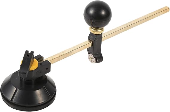 Glass Cutting Compass, Suction Cup Glass Cutter, 40cm Max Diameter Circular Glass Cutter with Aluminum and Rubber Construction for Performance
