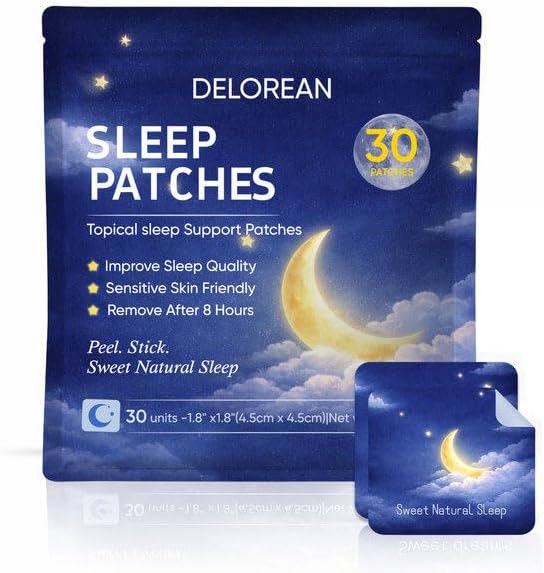 WEERSHUN Drowzen Sleep Patches, Delorean Sleep Patches, Easy-to-Apply Sleep Patch with Melatonin & Valerian, Relax & Wake Up Refreshed, Promote Deep Sleep & Relaxation for Men & Women, 30 Patches (1)