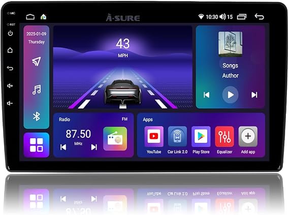 ASURE Car Stereo Radio for Silverado/GMC Sierra/Buick 2007-2013,8Core 4+64GB Android 15 Car Dash GPS Navigation Unit,Wireless Carplay Android Auto Receive Screen, 1280x800 HD Touchscreen
