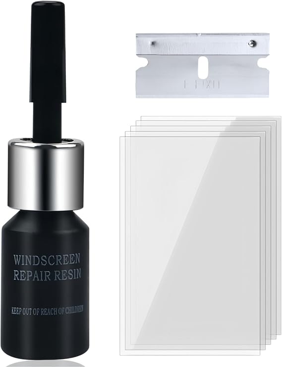 Windscreen Chip Repair Kit,Windscreen Repair Kit for Car,DIY Glass Cracked Windshield Repair Kit,Windshield Crack Repair Kit with Long-Lasting Fluid,Glass Repair Kit for Windscreen Scratch Repair 