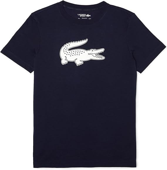 Lacoste Men's TH2042 T-Shirt Crew Neck Men's Logo Print Tee Regular Fit