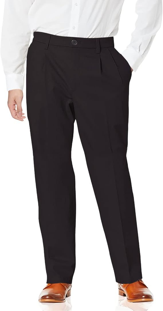 Dockers Mens Relaxed Fit Signature Khaki Lux Cotton Stretch Pants - Pleated